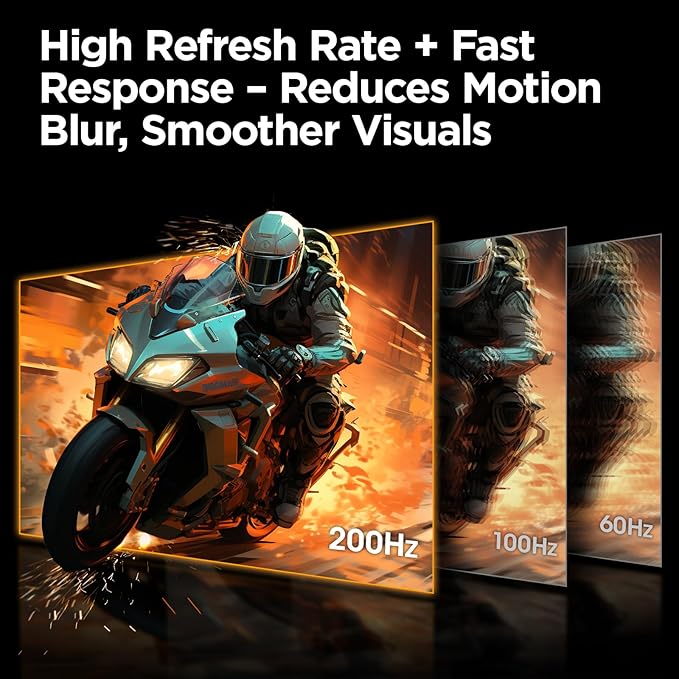 KOORUI 27" Gaming Monitor, 200Hz 1ms Fast IPS, WQHD HDR 400 Display, DCI-P3 95% - Image 3
