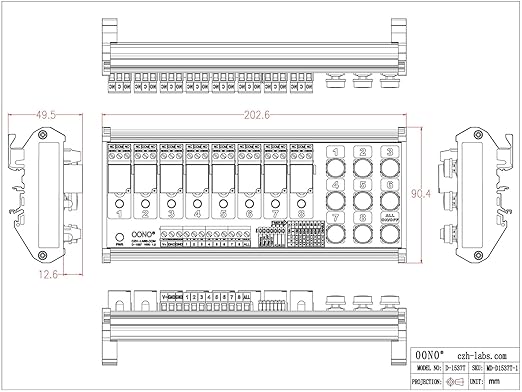 DIN Rail Mounting 8-Channel Multifunctional Bistable Relay Module - Image 6