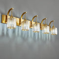 FDPBY 5-Light Crystal Vanity Light, Modern Gold Bathroom Wall Sconce by FDPBY