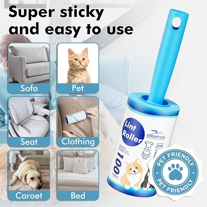 Lint Rollers for Pet Hair Extra Sticky, 600 Sheets Mega Value Set Lint Rollers - Image 5
