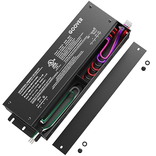 GOOVER 180W Dimmable LED Driver, 12V 5-in-1 Dimmable Power Supply, 3-Channels by GOOVERLighting