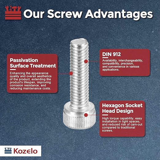 Kozelo 30pcs Socket Head Cap Screws - Image 3
