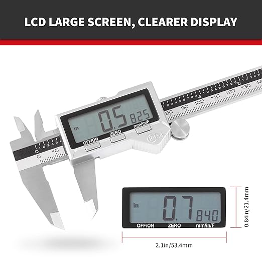 Unipec 12 Inch Digital Caliper, 150mm Calipers Measuring Tool - Image 3