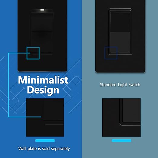 LIDER Minimalist Design Matte Finish Lighted Decorator Switch - Image 4