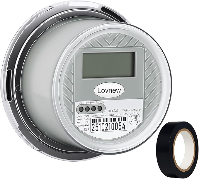 RV Digital Electric Meter, 240V 2 Wire kWh Watt Power Meter by Unknown