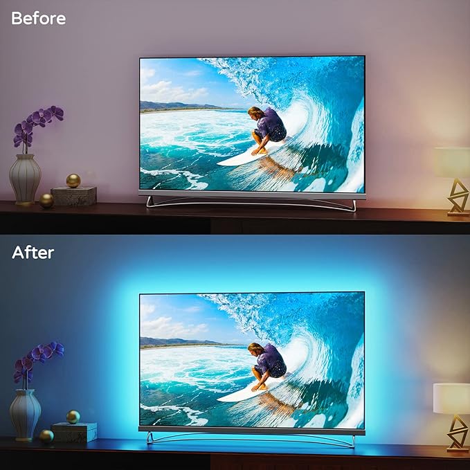 HAMLITE Led Lights for TV 70 75 80 82 Inches, 18Ft USB TV LED Backlight Behind - Image 5