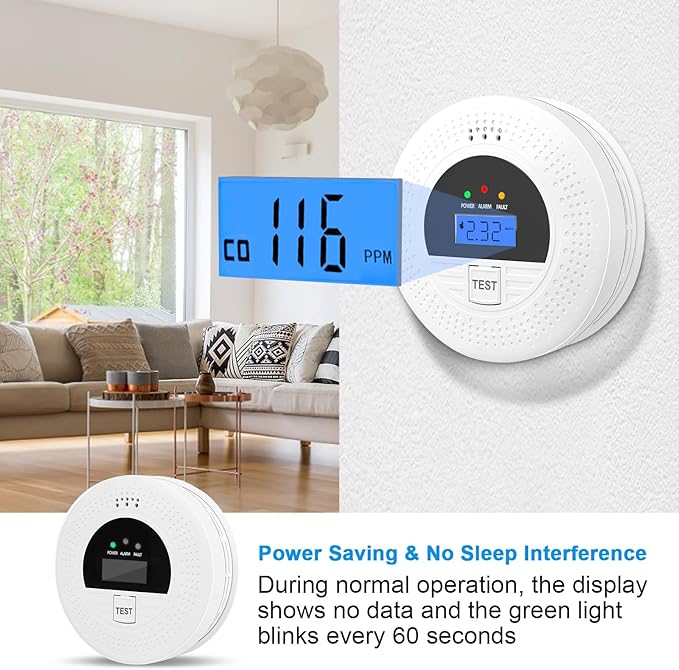 2-Pack, Smoke Alarm and Carbon Monoxide Detector, Carbon Monoxide and Smoke - Image 4