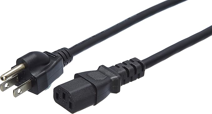 Amazon Basics Computer Monitor TV Replacement Power Cord, 12 ft by AmazonBasics