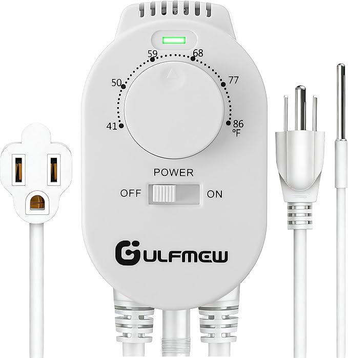 Plug in Thermostat for Heater, Thermostat Plug Outlet by Gulfmew