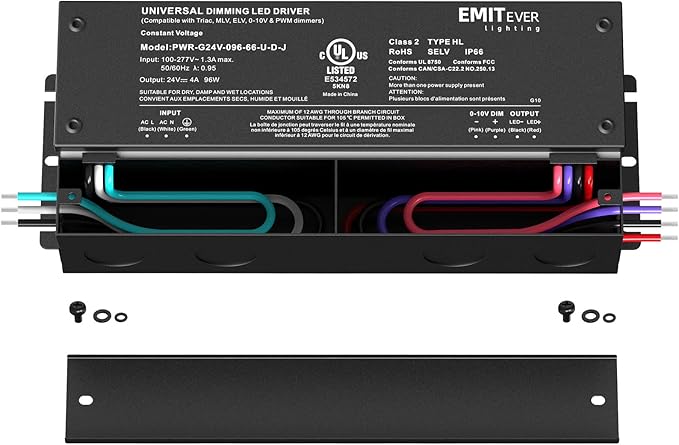 EMITEVER 96W Dimmable LED Driver, 24V Dimmable Power Supply, AC to DC - Image 2