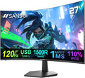 SANSUI Curved Monitor 27 inch 120Hz USB Type-C Computer Monitor by SANSUI