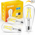 Hizashi E26 Edison Bulb 60 Watt LED, 4000K Dimmable Light Bulbs, ST19 Vintage by HIZASHI