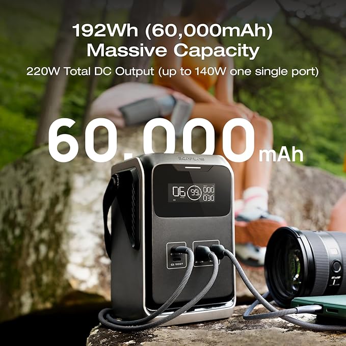EF ECOFLOW TRAIL 200 DC Portable Power Station, 192Wh LiFePO4 Battery, Solar - Image 2