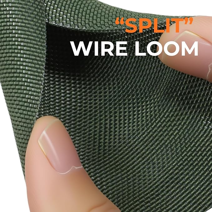 HOLED 5/16 inch Split Braided Cable Management Sleeve - Image 3