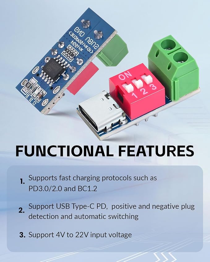 Seloky 12PCS USB-C PD/QC Fast Charge Trigger Module & Decoy Board - Image 3