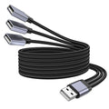 KAYQINHO USB Y Splitter, 3.3FT USB A Male to 3 Female Extension Cable, USB by Audioadapter