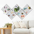 Feadily 5 Pack Metal Grid Wall Board Including 2 Hook Rack, Photo Wall by Feadily