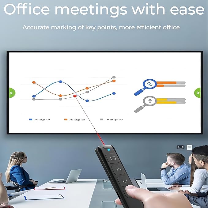 Wireless Presenter, 2.4GHz Control Presentation PPT PowerPoint Clicker - Image 4