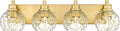 METWET Bathroom Light Fixtures Over Mirror, 4-Light Modern Sconces Wall Lighting by Metwet