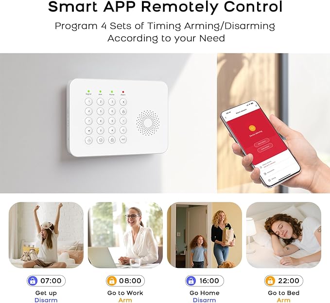 LWOHSI Home Security Systems, Wireless DIY Burglar Alarm Kits, Smart Home Alarm - Image 3