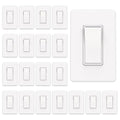 ThunderWay Matte White Single Pole Decorator Light Switch by ThunderWay