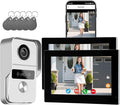 Wired Video Doorbell Apartment Intercom System, 1080P Doorbell Camera, 7-inch by Unknown