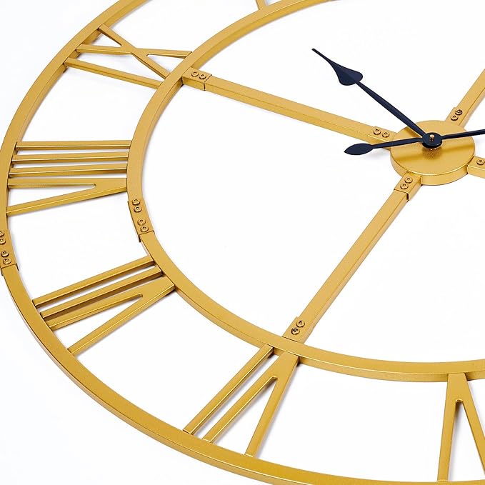 Ohweog Large Wall Clock for Living Room Decor – 32 Inch Silent Non-Ticking - Image 3