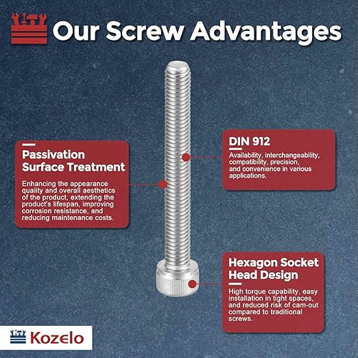 Kozelo 10pcs Socket Head Cap Screws - Image 3