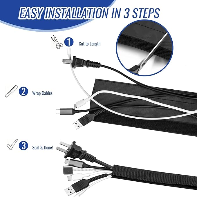 Flauzmann 1.5" - 6.6FT Chew Proof Cord Protector from Pets, Automotive Wires - Image 5