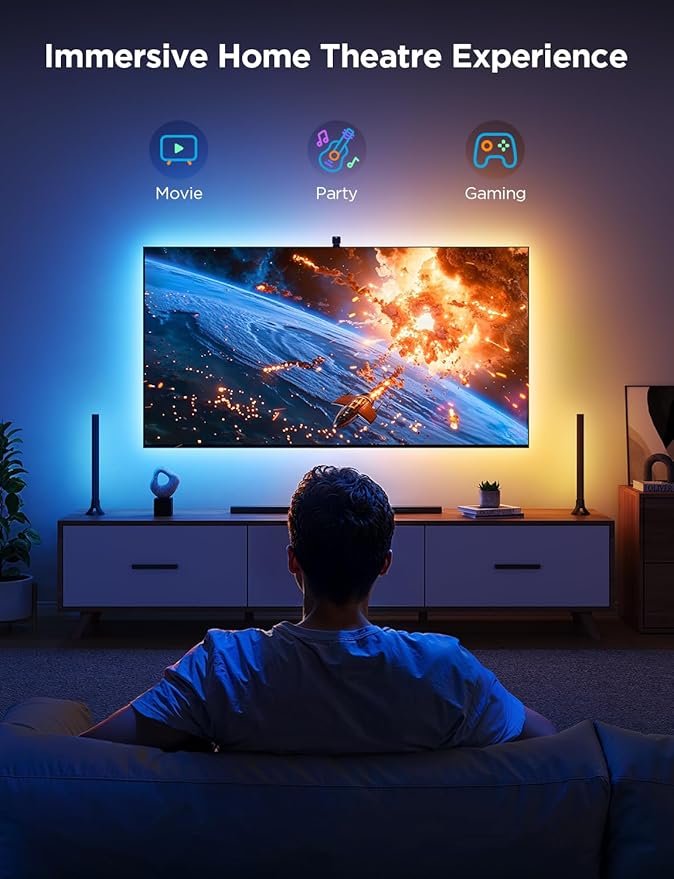 Govee TV Backlight 3 Lite Kit, 11.8ft RGBICW Wi-Fi TV LED Strip Lights - Image 2