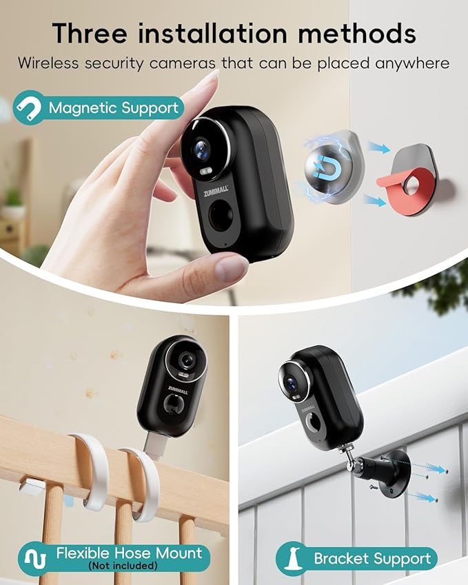 ZUMIMALL Security Cameras Wireless Outdoor, 2 Packs, 2K Cameras - Image 2