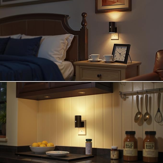 Briignite Motion Sensor Night Light, 2 Pack Motion Activated Plug in Night - Image 8