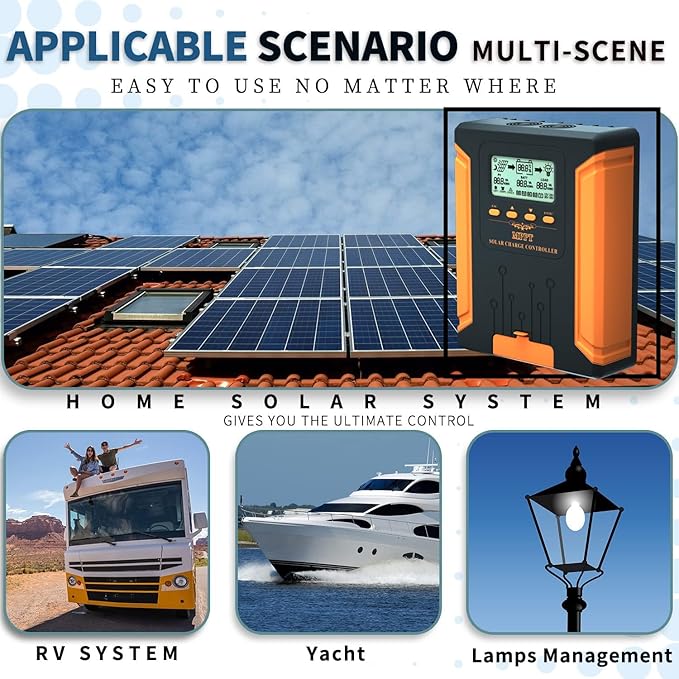 iSunergy 80A 180V MPPT Solar Charge Controller 12V/24V/36V/48V Auto, - Image 7