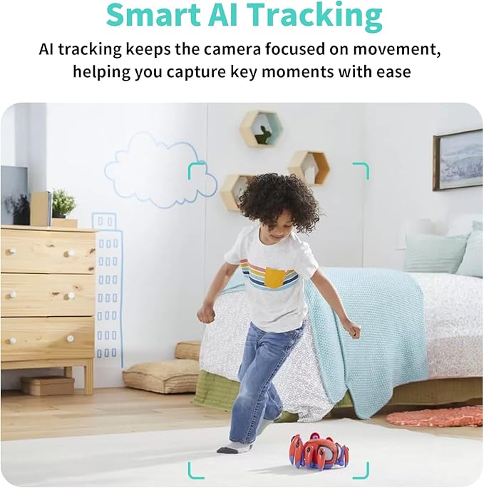 2K Indoor Security Camera, AI Human Pet Motion Detection, 2.4/5 GHz, 360° Pan - Image 6