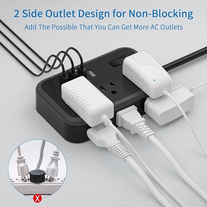 NTONPOWER 6 Widely Spaced Outlet Power Strip - Image 7