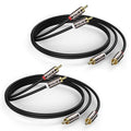 J&D RCA Cable, Copper Shell 2RCA Male to 2RCA Male Stereo Audio Cable, 6 Feet by JDTech