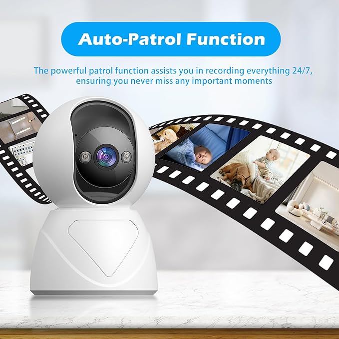 GUOANVISION 3MP Indoor Pan/Tilt Security Camera, 5G WiFi 360° Rotating Home - Image 6
