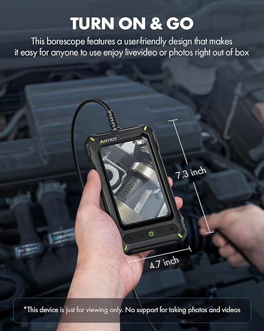 Borescope Inspection with Light, Industrial Endoscope Camera with 4.3” HD Screen - Image 2