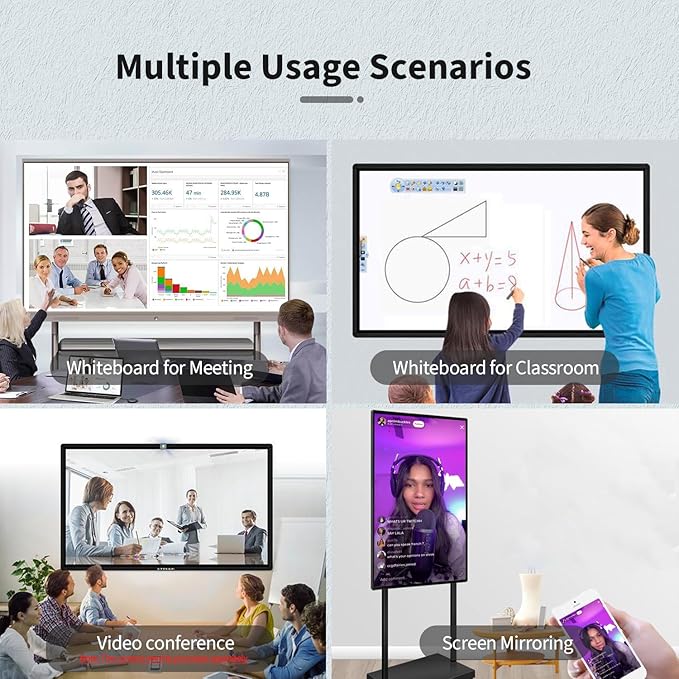 TouchWo 55" Touchscreen Monitor Smart Board, 4K Interactive Presentation - Image 5