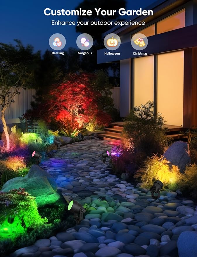 APPECK Low Voltage Landscape Lights, Smart RGBW Color Changing Landscape - Image 2