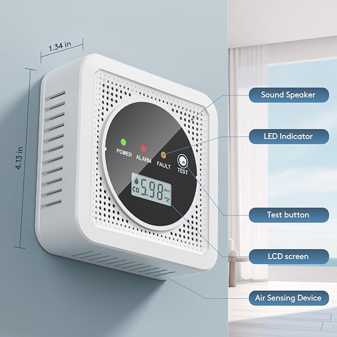 3 Packs, Smoke Carbon Monoxide Detector, Carbon Monoxide Detector, Smoke Alarm - Image 6