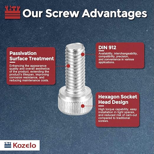 Kozelo 40pcs Socket Head Cap Screws - Image 3