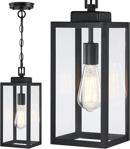 15'' Outdoor Pendant Light, Modern Outside Chandelier Outdoor Hanging Lantern by MYHXQ