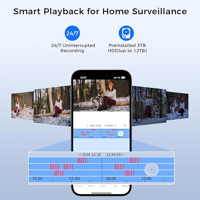 Hiseeu 4K Security Camera System, Human Vehicle Detect, Color Night Vision - Image 6