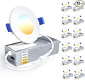 Ensenior 12 Pack 3 Inch LED Recessed Ceiling Light, 2700K-5000K 5CCT, 500LM 6W by Ensenior