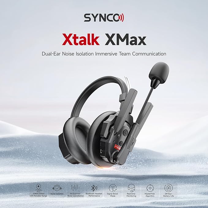 SYNCO XTalk XMax2 Wireless Intercom Headset System - Image 2