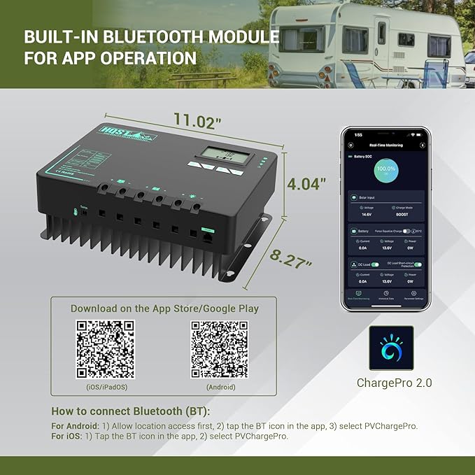 HQST 60 Amp MPPT Solar Charge Controller 12V/24V/36V/48V Negative Grounded - Image 2