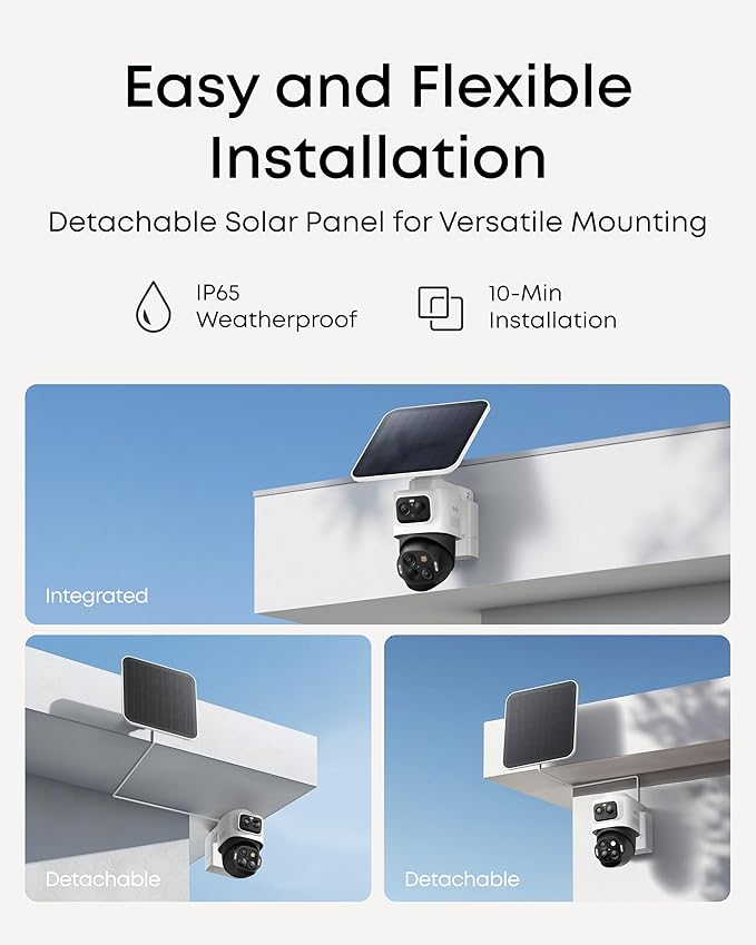 eufy Security eufyCam S4, 4K Solar Camera Wireless Outdoor, Triple Lens - Image 7