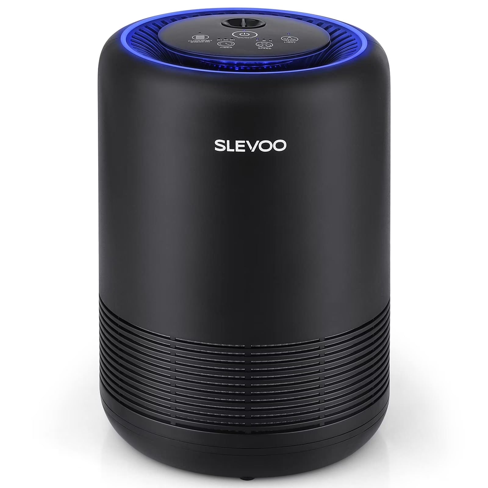 Air Purifiers for Bedroom Pets Smokers in Home, 450 Ft² H13 True HEPA Filter Air Cleaner, Effectively Clean 99.97% Smoke, Dust, Pollen, Pet Dander, Black