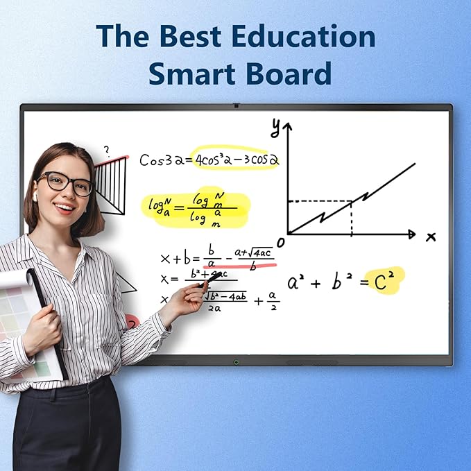 YIXZSWD Smart Board, 85 Inch Interactive Whiteboard 4K Touchscreen Built in - Image 6